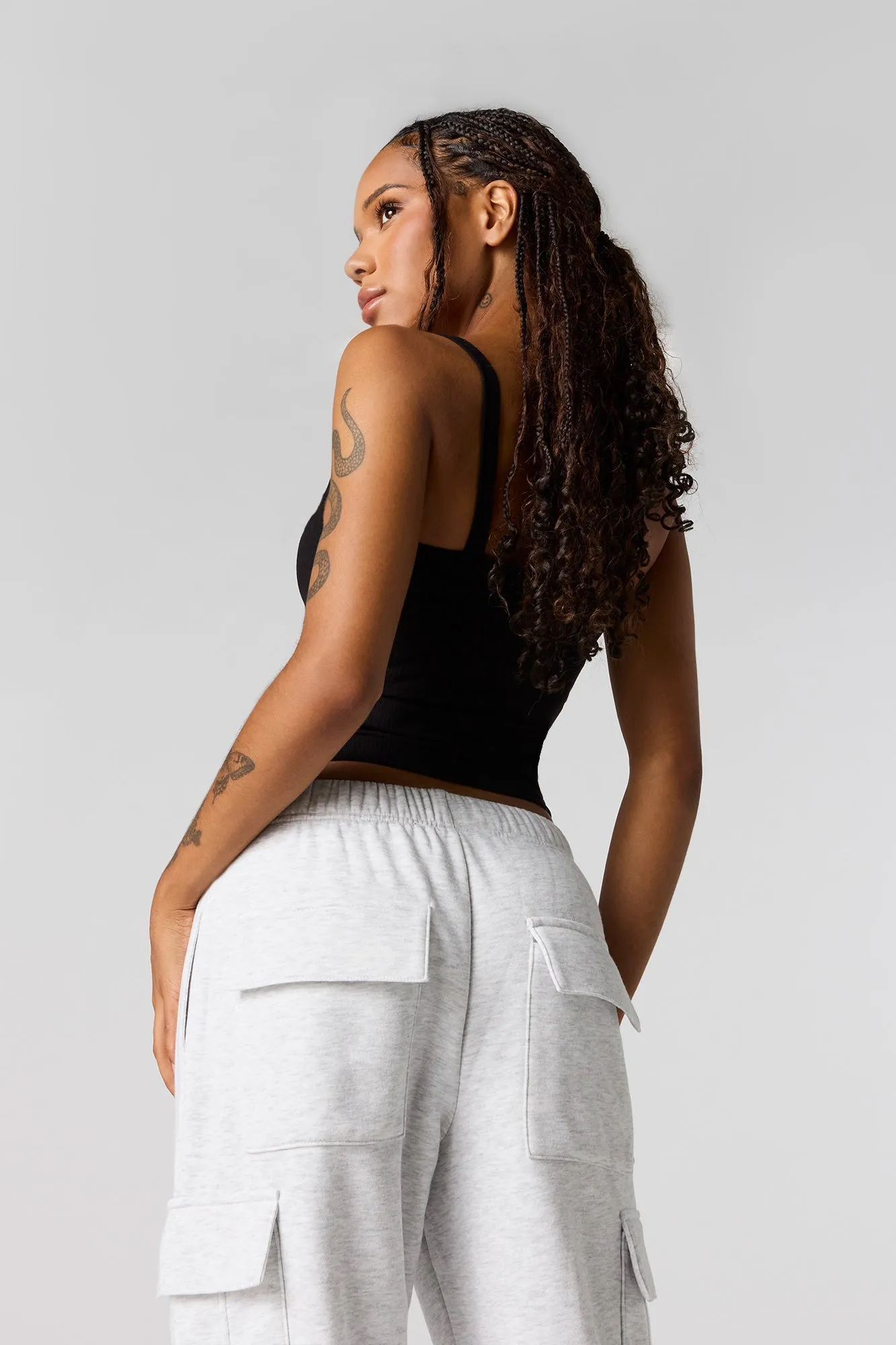 Wide Leg Cargo Sweatpant sold by Urban Planet product image thumbnail 4