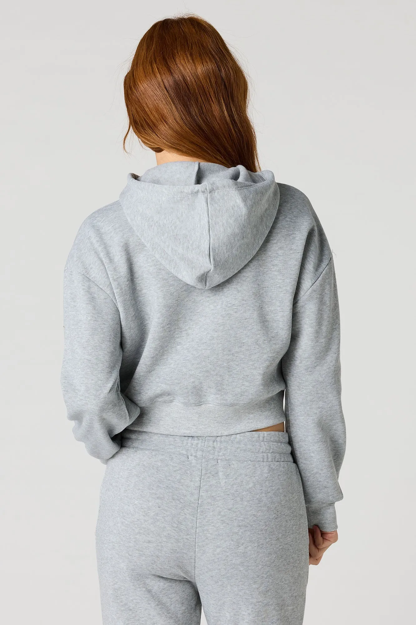Fleece Cropped Hoodie sold by Urban Planet product image thumbnail 2