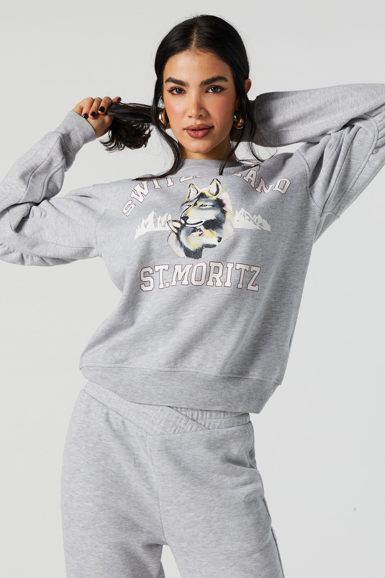 Chandail en molleton à imprimé Switzerland sold by Urban Planet