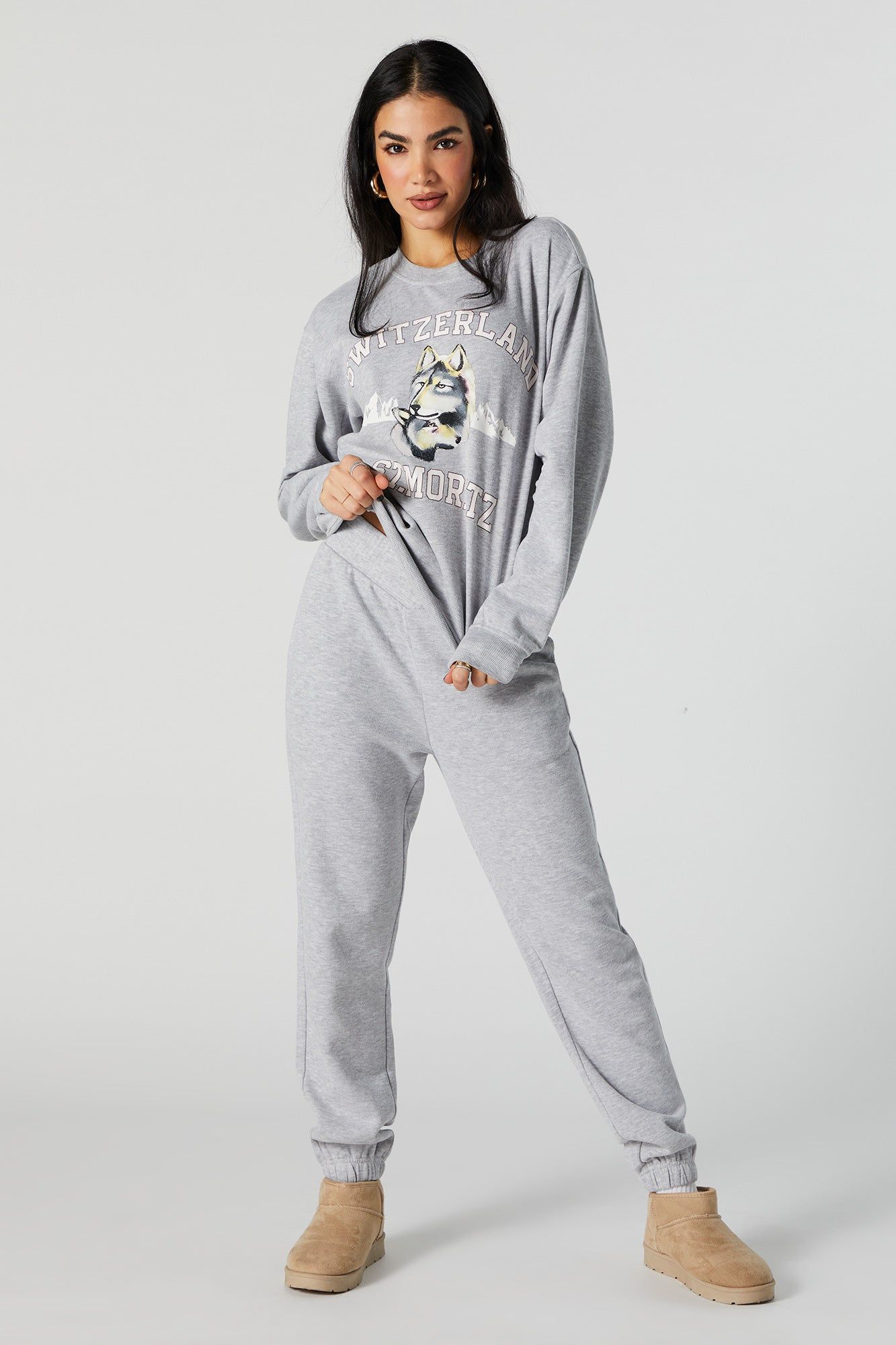 Chandail en molleton à imprimé Switzerland sold by Urban Planet product image thumbnail 3