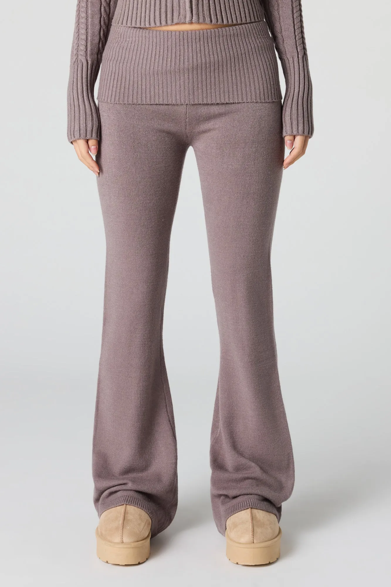 Knit Foldover Flare Pant sold by Urban Planet product image thumbnail 2