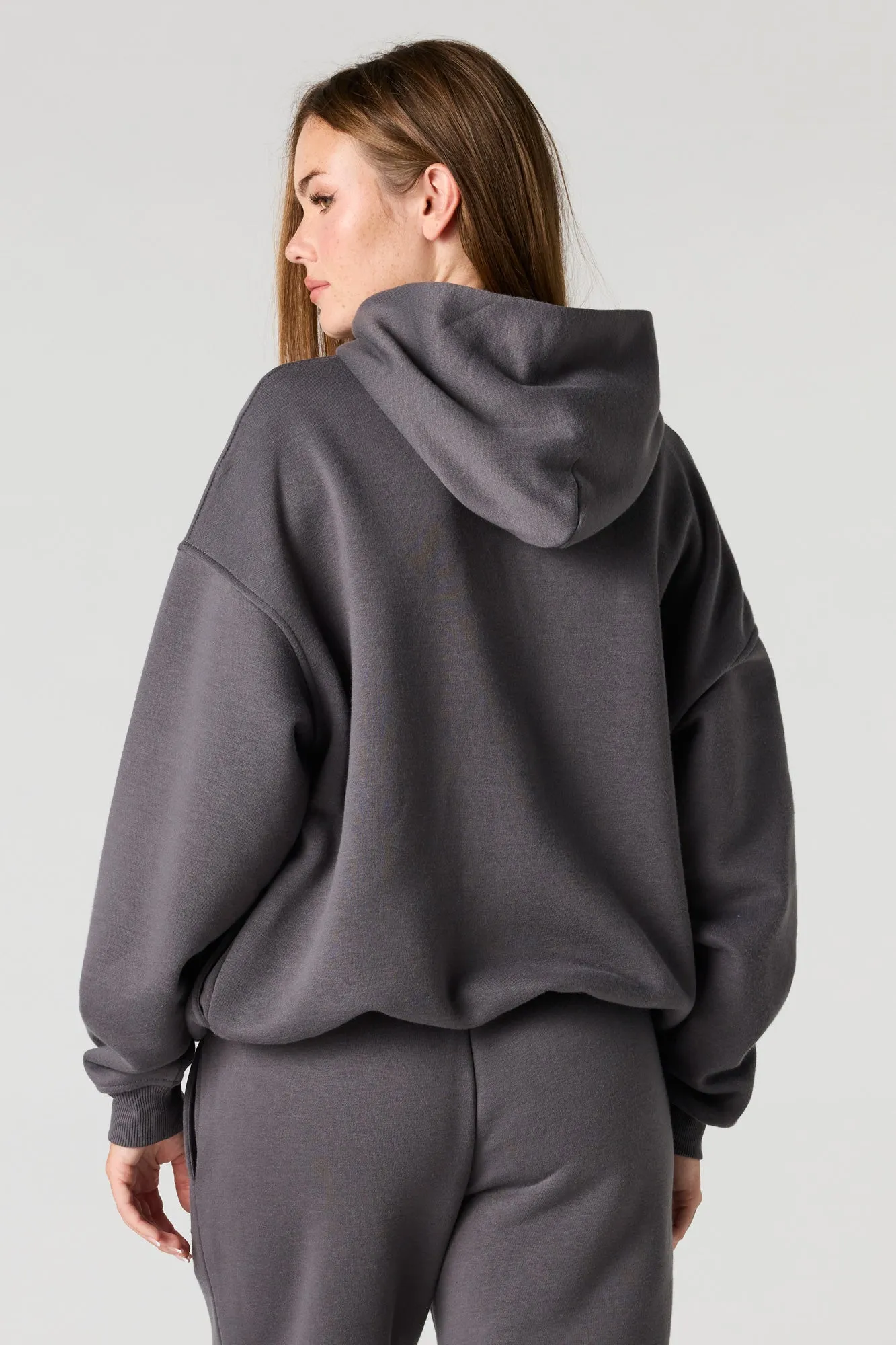NY Puff Print Boxy Fleece Hoodie sold by Urban Planet product image thumbnail 2