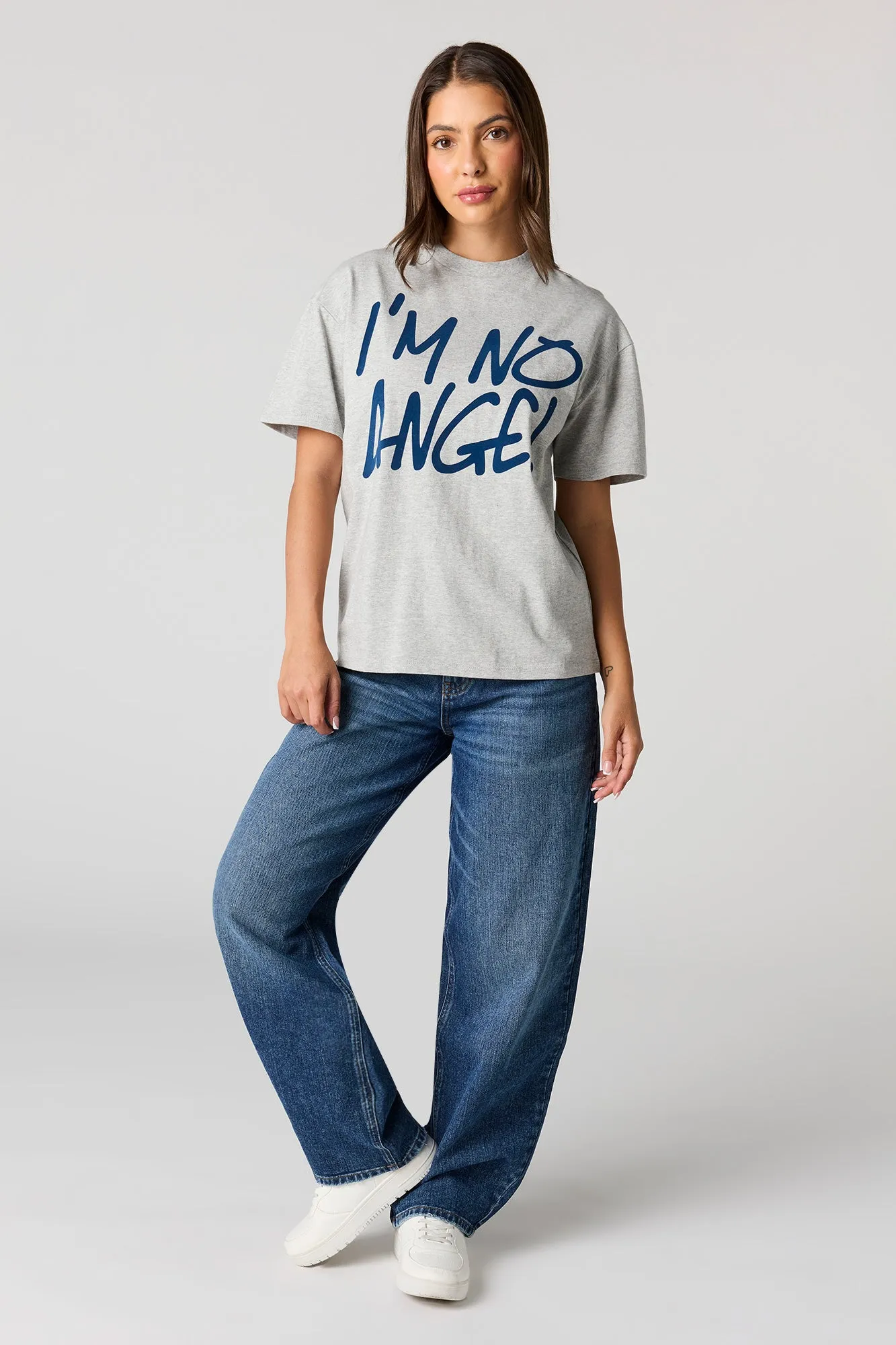 Luxe Heavy Cotton Angel Graphic Boyfriend T-Shirt sold by Urban Planet product image thumbnail 3