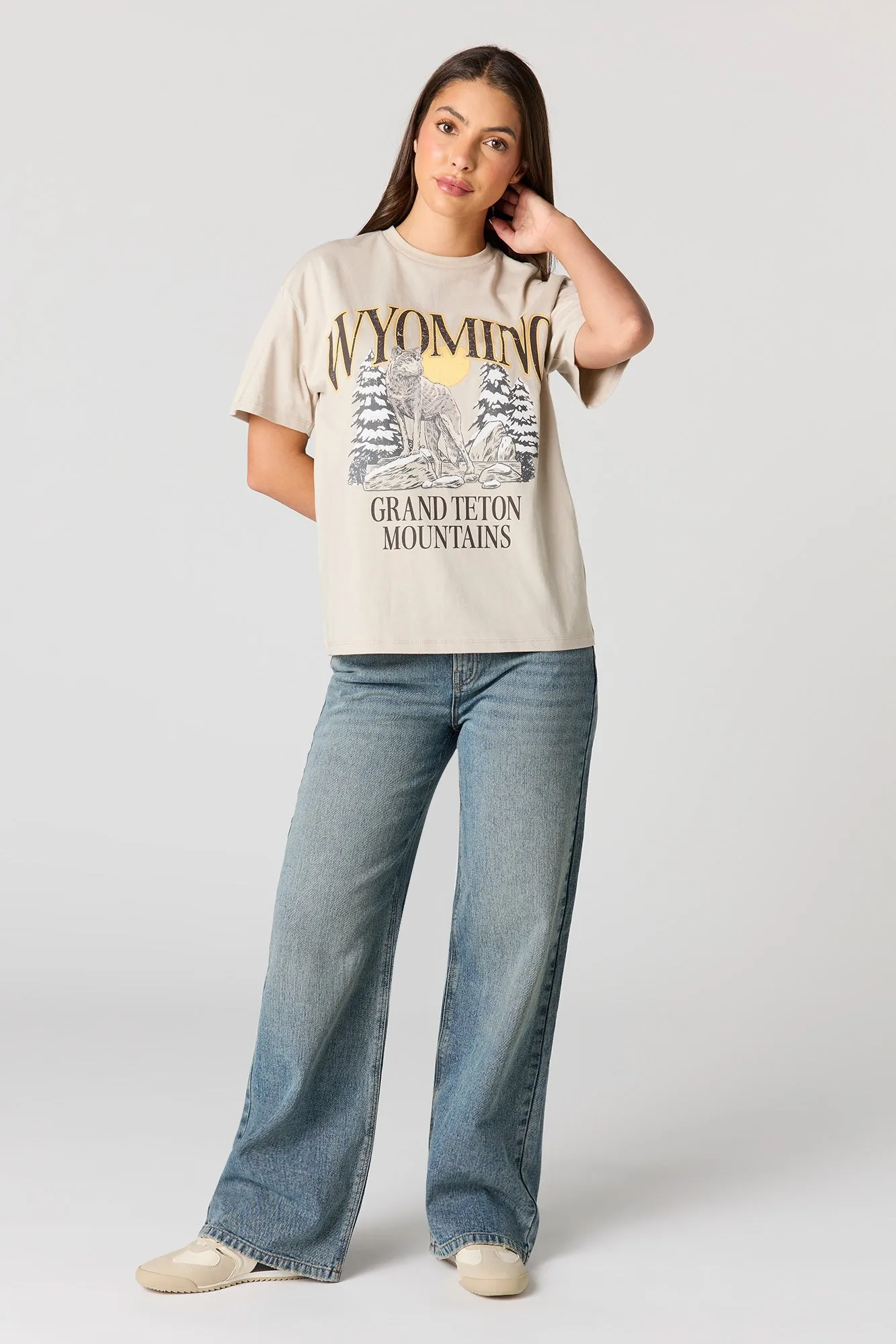 Luxe Heavy Cotton Graphic Boyfriend T-Shirt sold by Urban Planet product image thumbnail 3