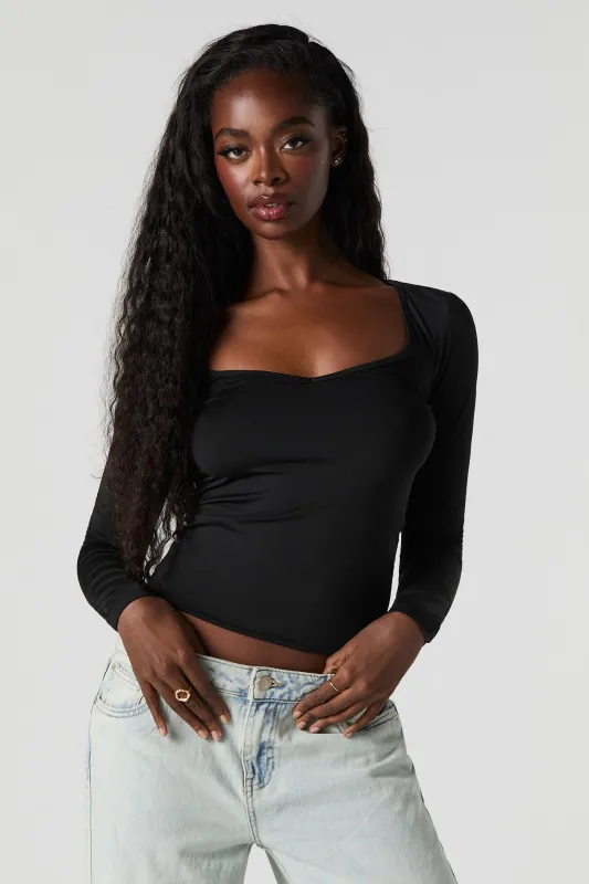 Soft Contour Sweetheart Long Sleeve Top sold by Urban Planet