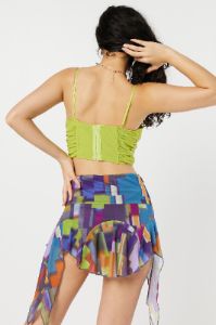 Ruched Mesh Bustier Top sold by Urban Planet