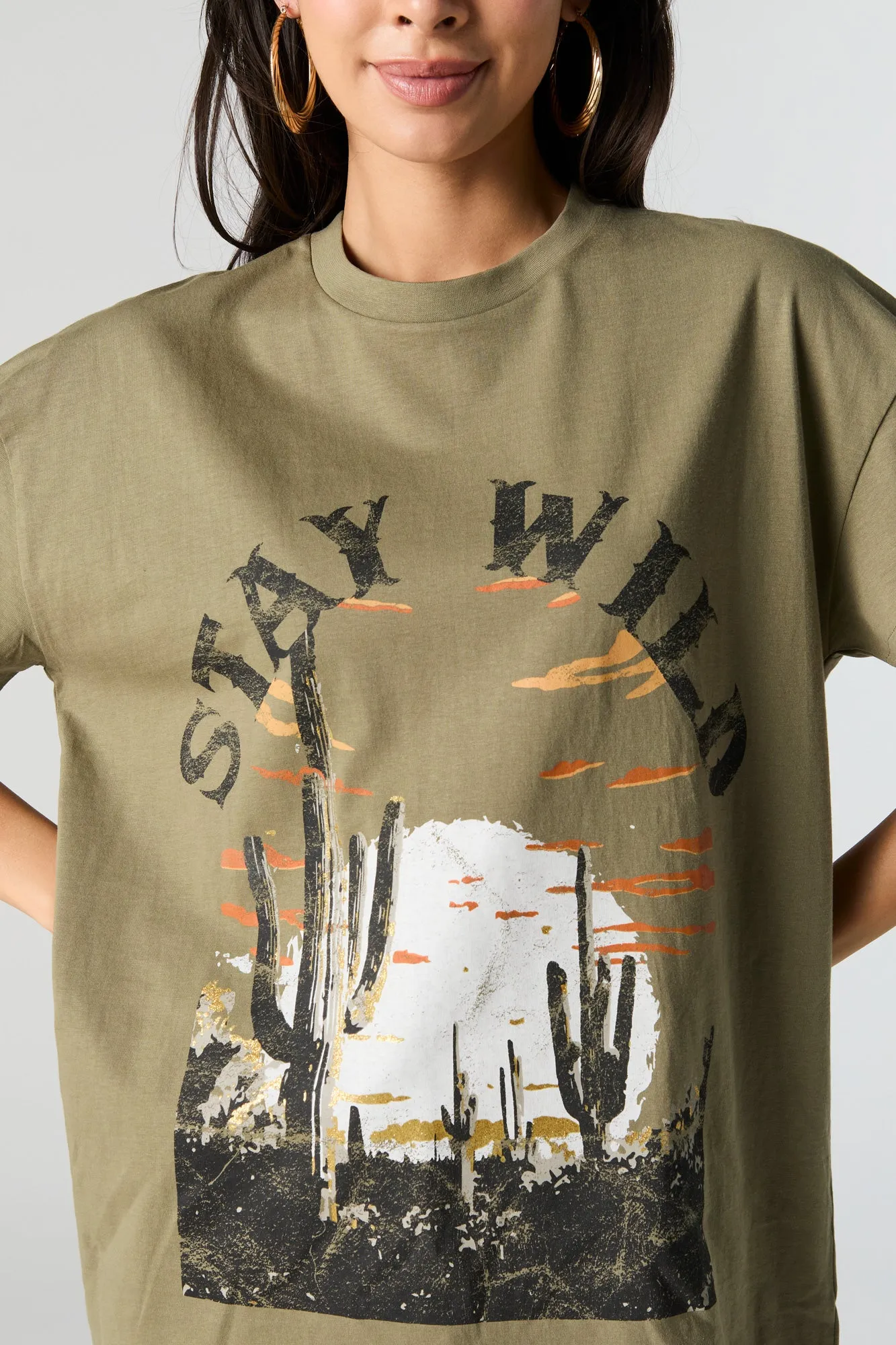 Stay Wild Graphic T-Shirt sold by Urban Planet product image thumbnail 2