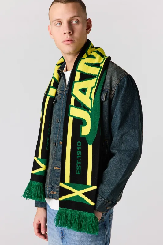 Jamaica Jacquard Knit Scarf sold by Urban Planet