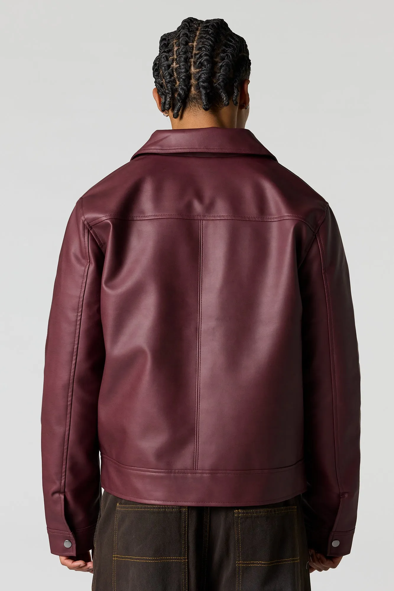 Faux Leather Bomber Jacket sold by Urban Planet product image thumbnail 2