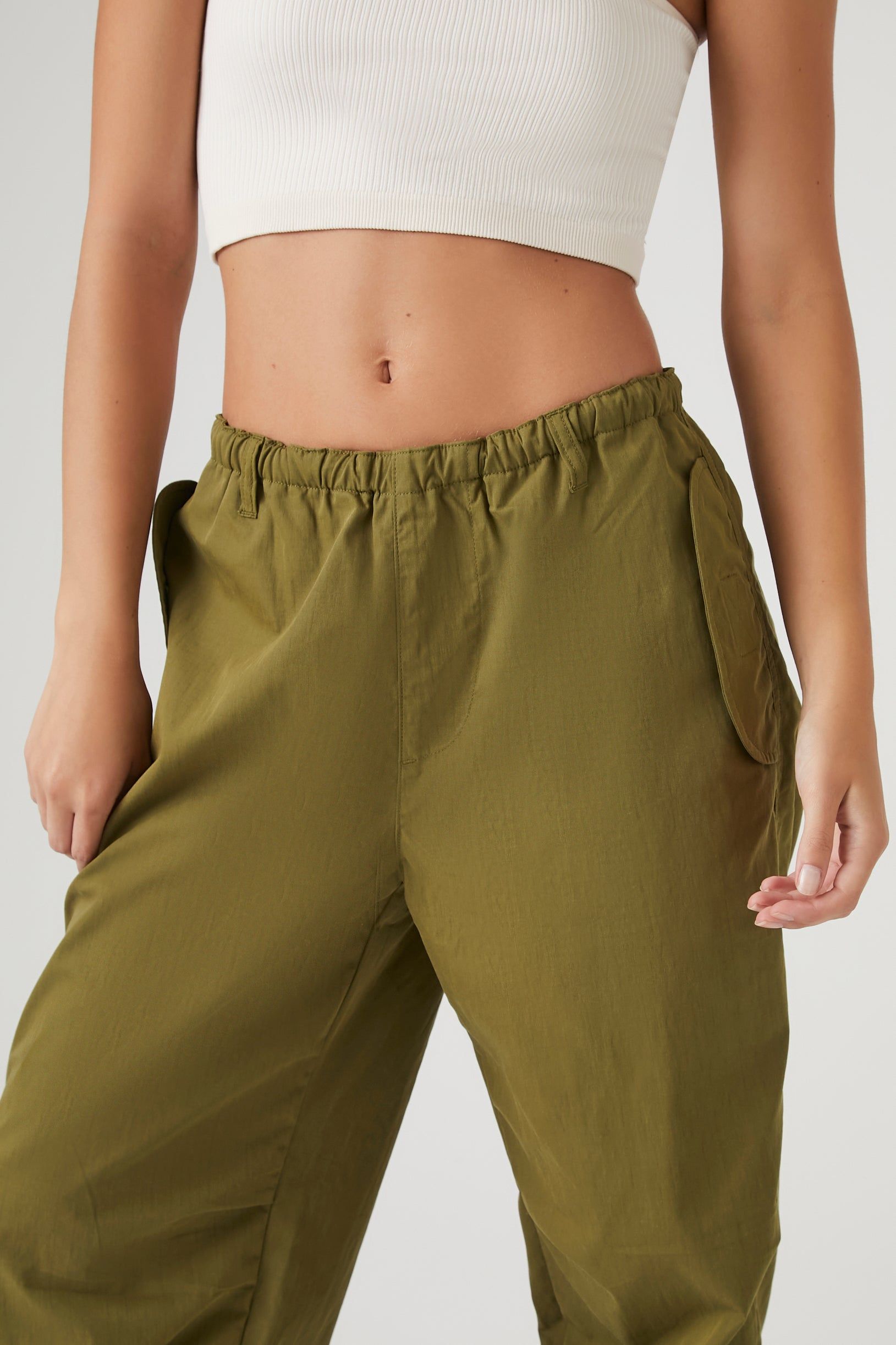 Pantalon parachute en sergé à jambes larges sold by Urban Planet product image thumbnail 4