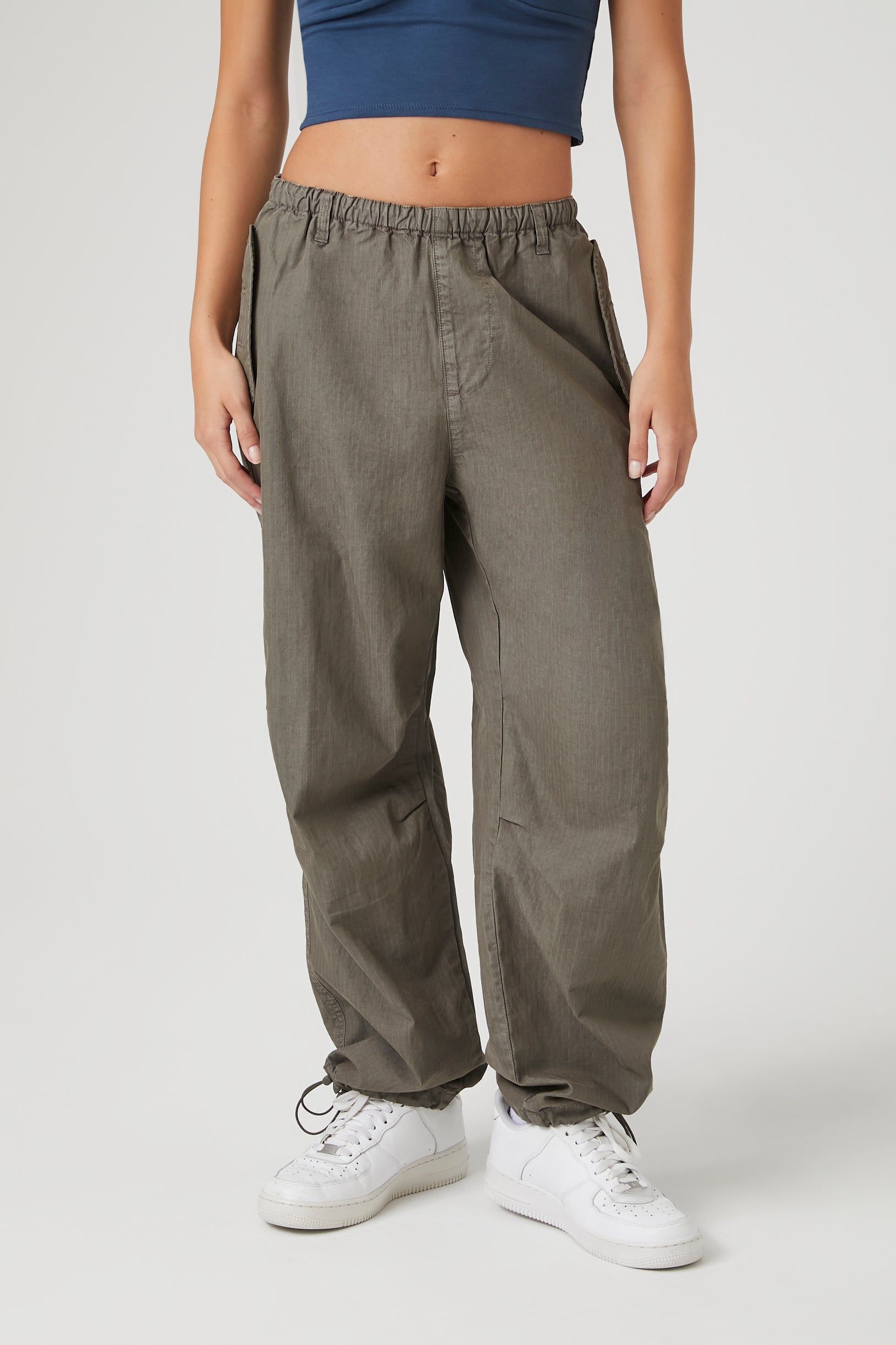 Pantalon parachute en sergé à jambes larges sold by Urban Planet product image thumbnail 6