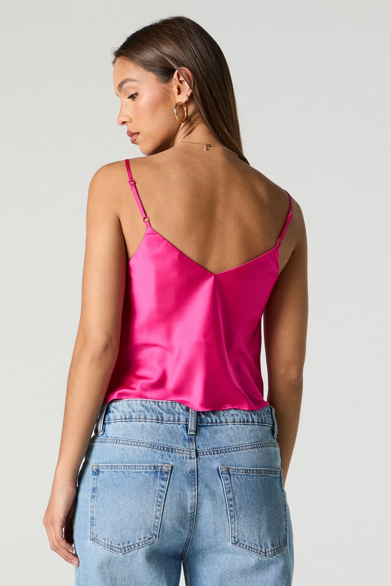 Satin V-Neck Cami sold by Urban Planet product image thumbnail 5