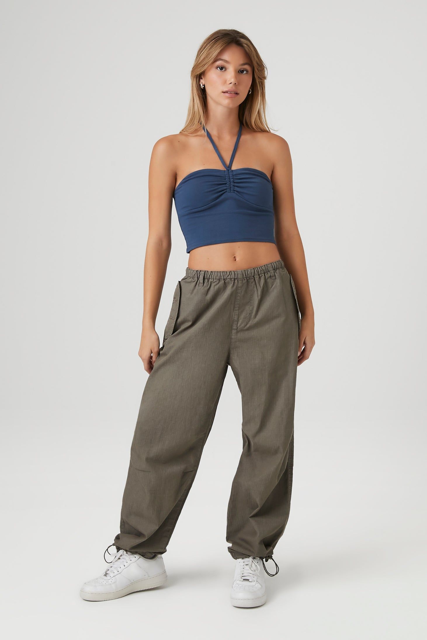 Pantalon parachute en sergé à jambes larges sold by Urban Planet product image thumbnail 5