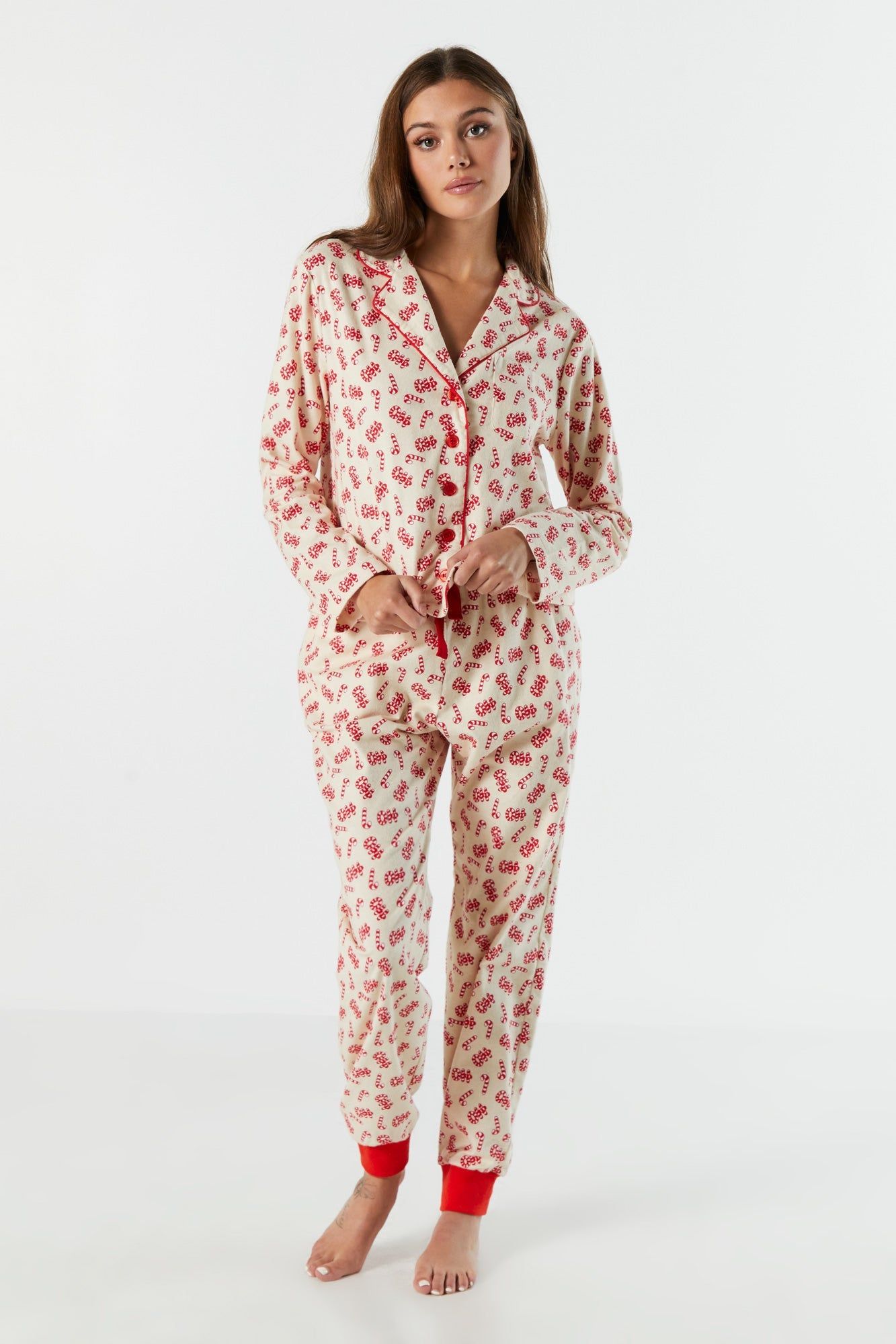Printed Flannel Pajama Jogger sold by Urban Planet