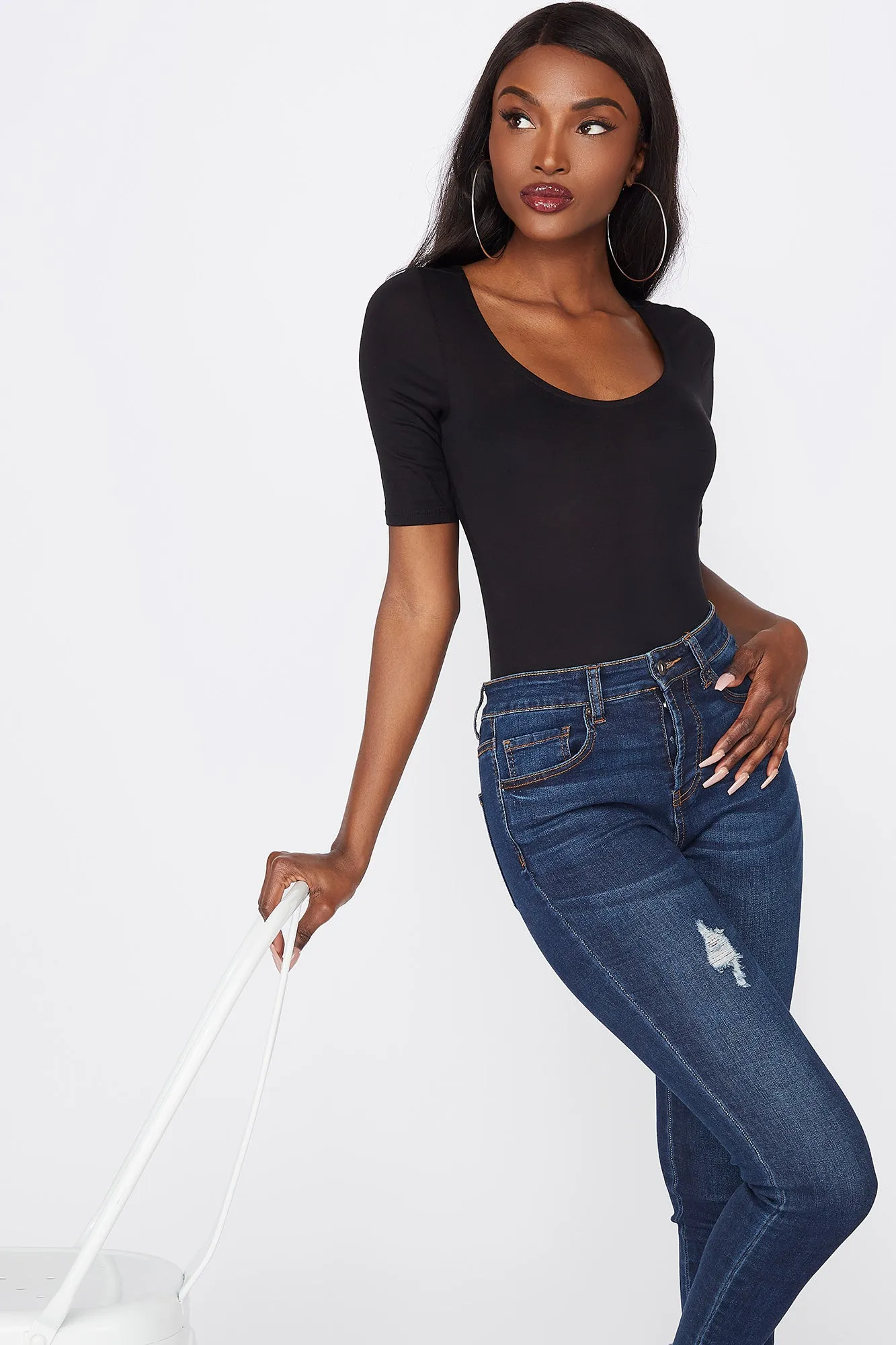 Scoop Neck T-Shirt sold by Urban Planet product image thumbnail 2