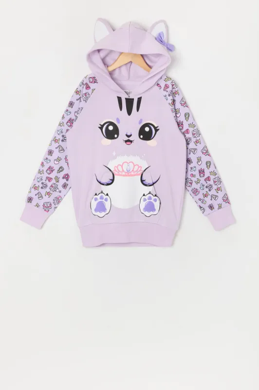 Haut à capuchon avec imprimé Princess Kitty pour fille sold by Urban Planet