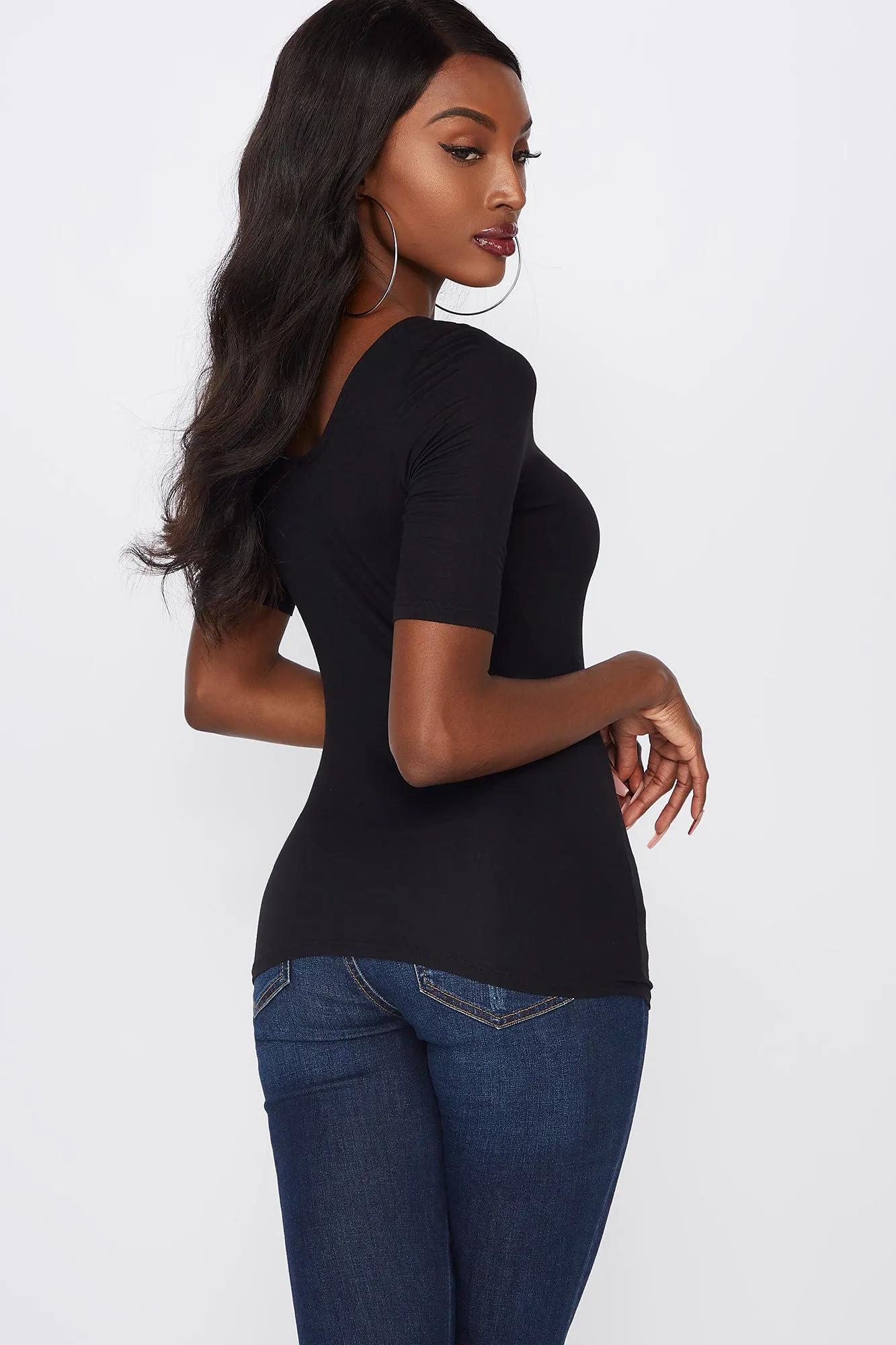 Scoop Neck T-Shirt sold by Urban Planet product image thumbnail 4