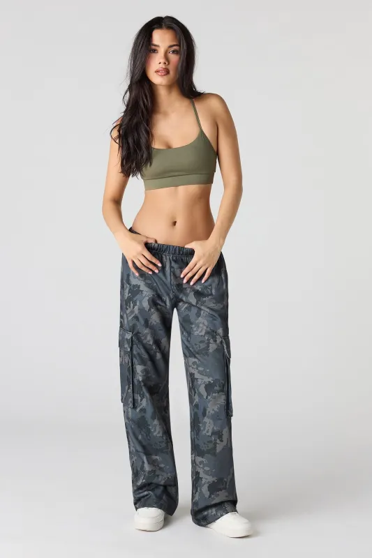Fleece Wide Leg Cargo Sweatpant made by Stitches