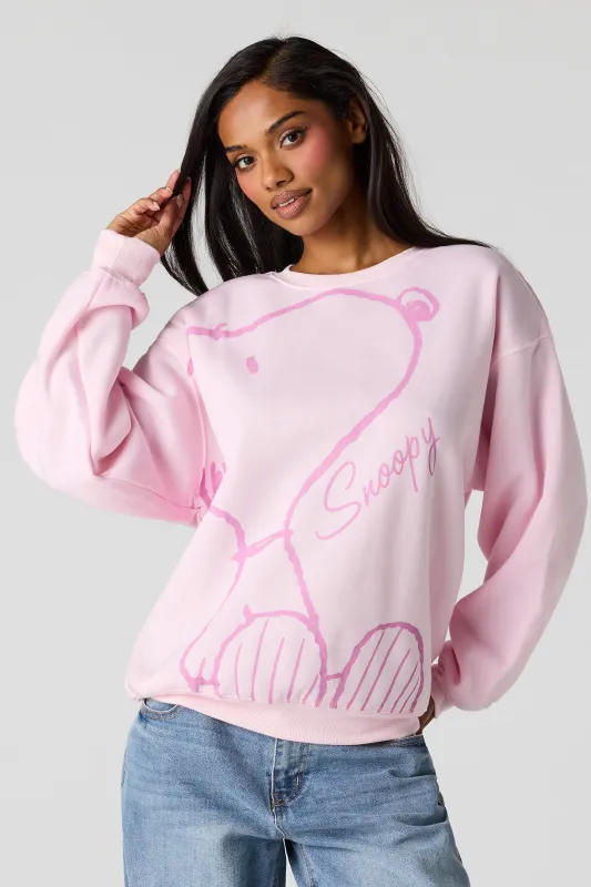 Snoopy Graphic Fleece Sweatshirt sold by Urban Planet