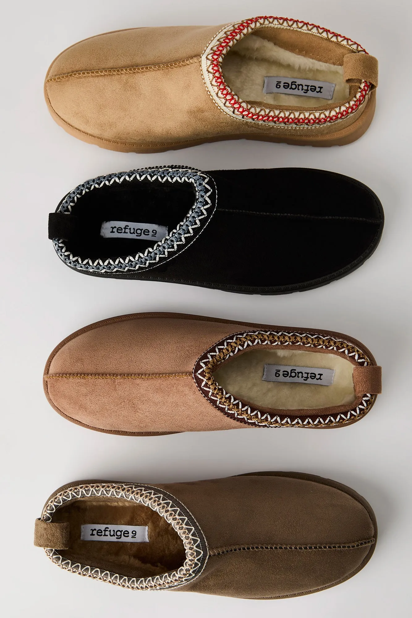 Faux Suede Embroidered Slipper Booties sold by Urban Planet