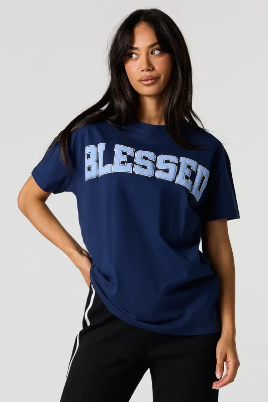 Blessed Puff Print Graphic T-Shirt sold by Urban Planet