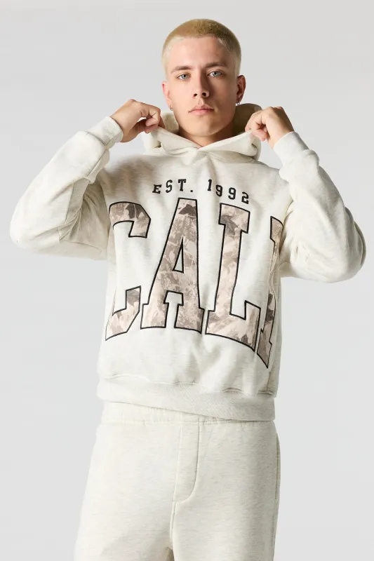 Cali Chenille Embroidered Boxy Fleece Hoodie sold by Urban Planet