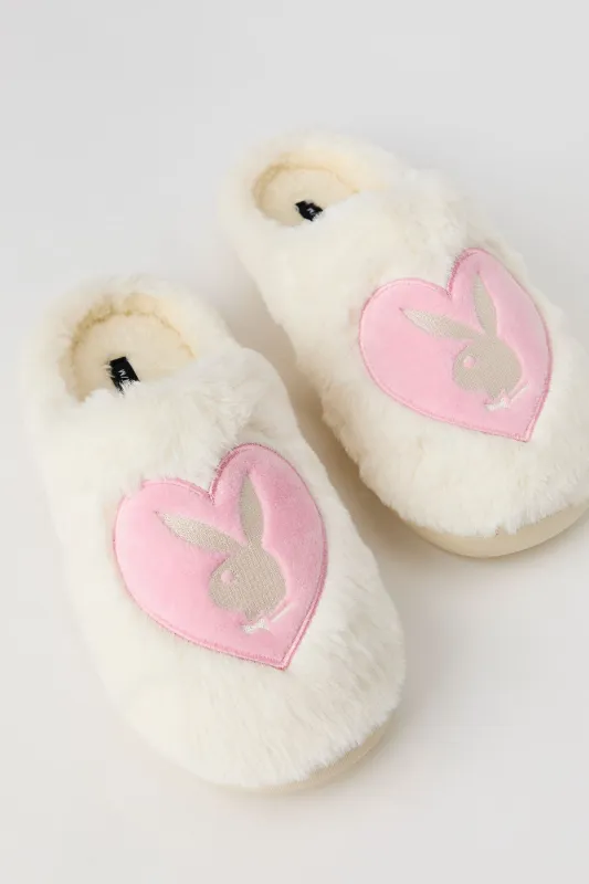 Playboy Embroidered Plush Slippers sold by Urban Planet