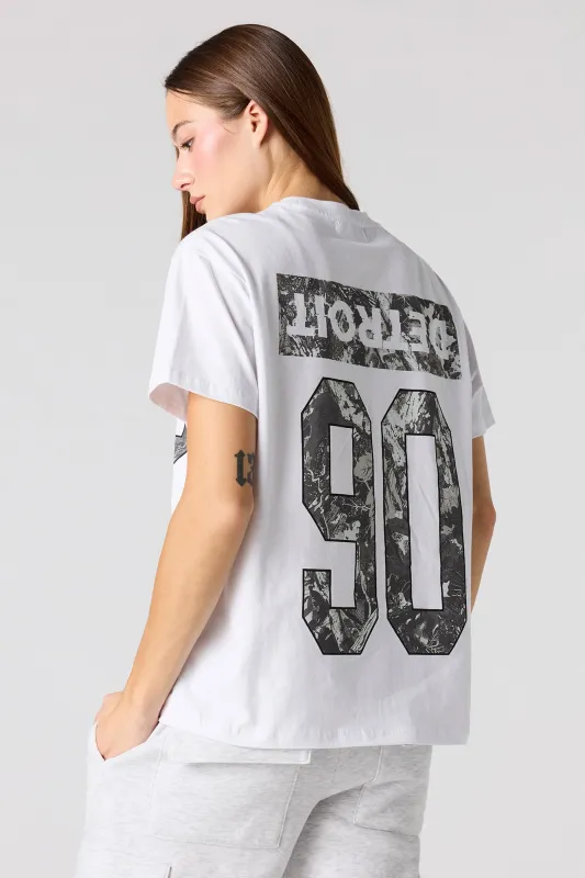 Detroit Camo Puff Print T-Shirt sold by Urban Planet