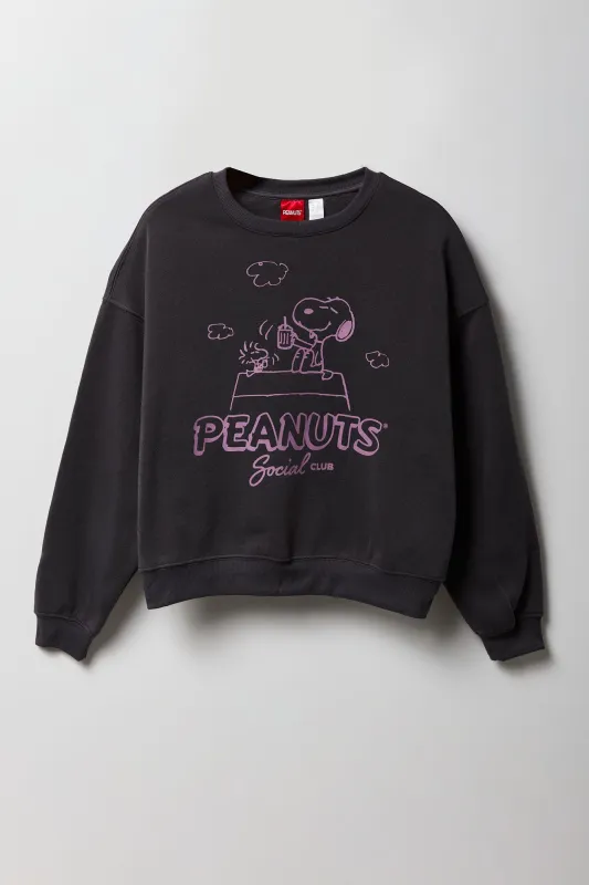 Peanuts Snoopy Graphic Fleece Sweatshirt sold by Urban Planet