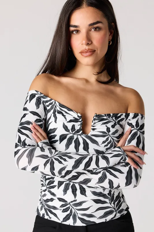 Contour Metal Accent Off Shoulder Top sold by Urban Planet