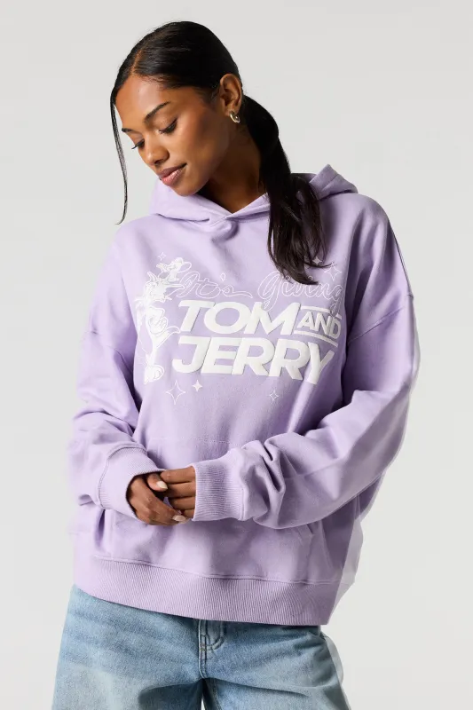 Tom & Jerry Puff Print Fleece Hoodie made by Stitches