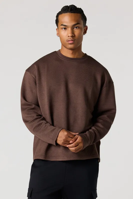 Textured Boxy Long Sleeve Top made by Urban Planet