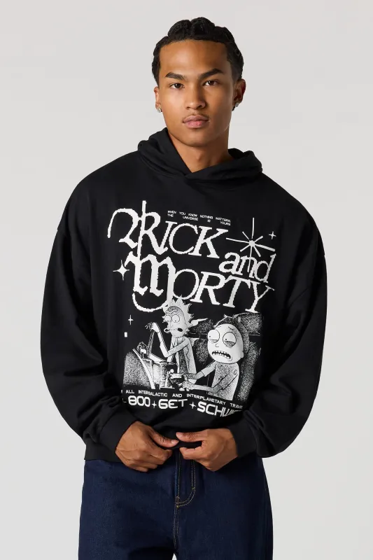 Rick & Morty Boxy Fleece Hoodie sold by Urban Planet