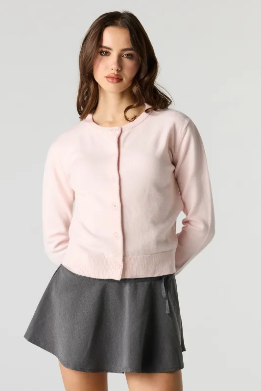 Knit Button Front Cardigan sold by Urban Planet