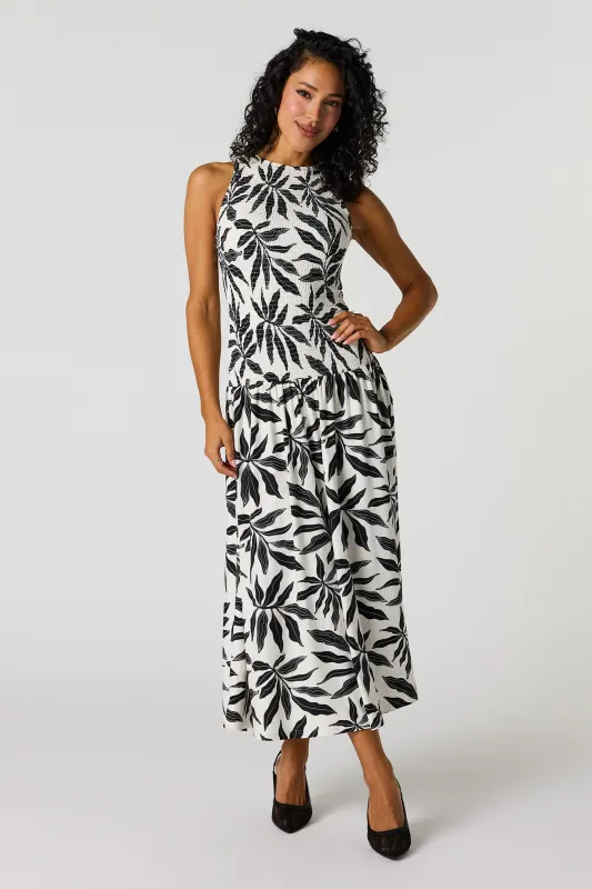 Smocked Drop Waist Maxi Dress made by Urban Planet