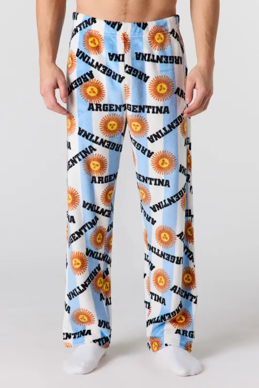 Argentina Print Plush Pajama Pant made by Urban Planet