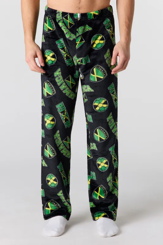 Jamaica Print Plush Pajama Pant sold by Urban Planet