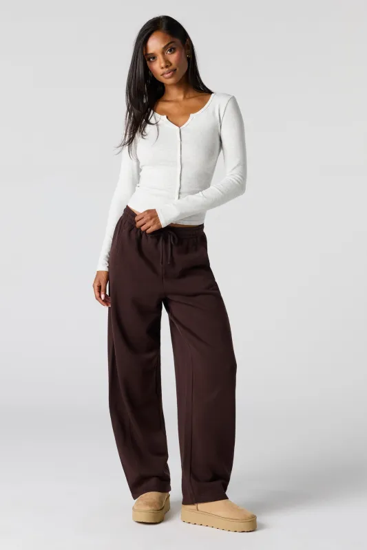 Barrel Leg Fleece Sweatpant sold by Urban Planet