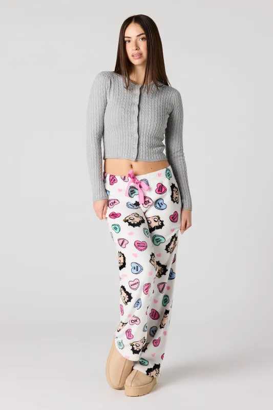 Cartoon Print Plush Pajama Pant sold by Urban Planet