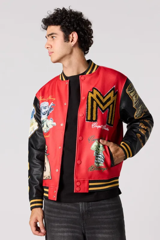 Chenille Embroidered Varsity Jacket sold by Urban Planet