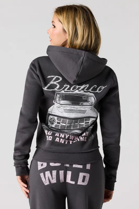 Ford Camo Patch Fleece Zip-Up Hoodie sold by Urban Planet