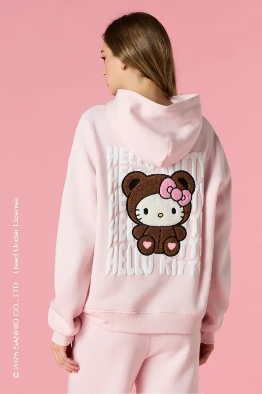 Hello Kitty® Chenille Embroidered Fleece Hoodie sold by Urban Planet