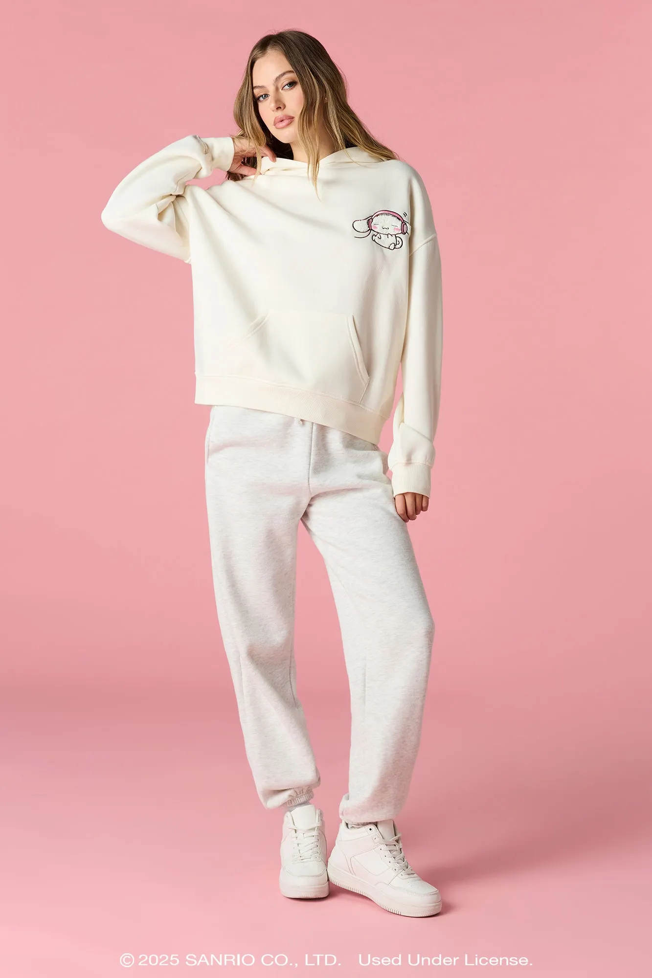 Cinnamoroll™ Chenille Embroidered Fleece Hoodie sold by Urban Planet product image thumbnail 3