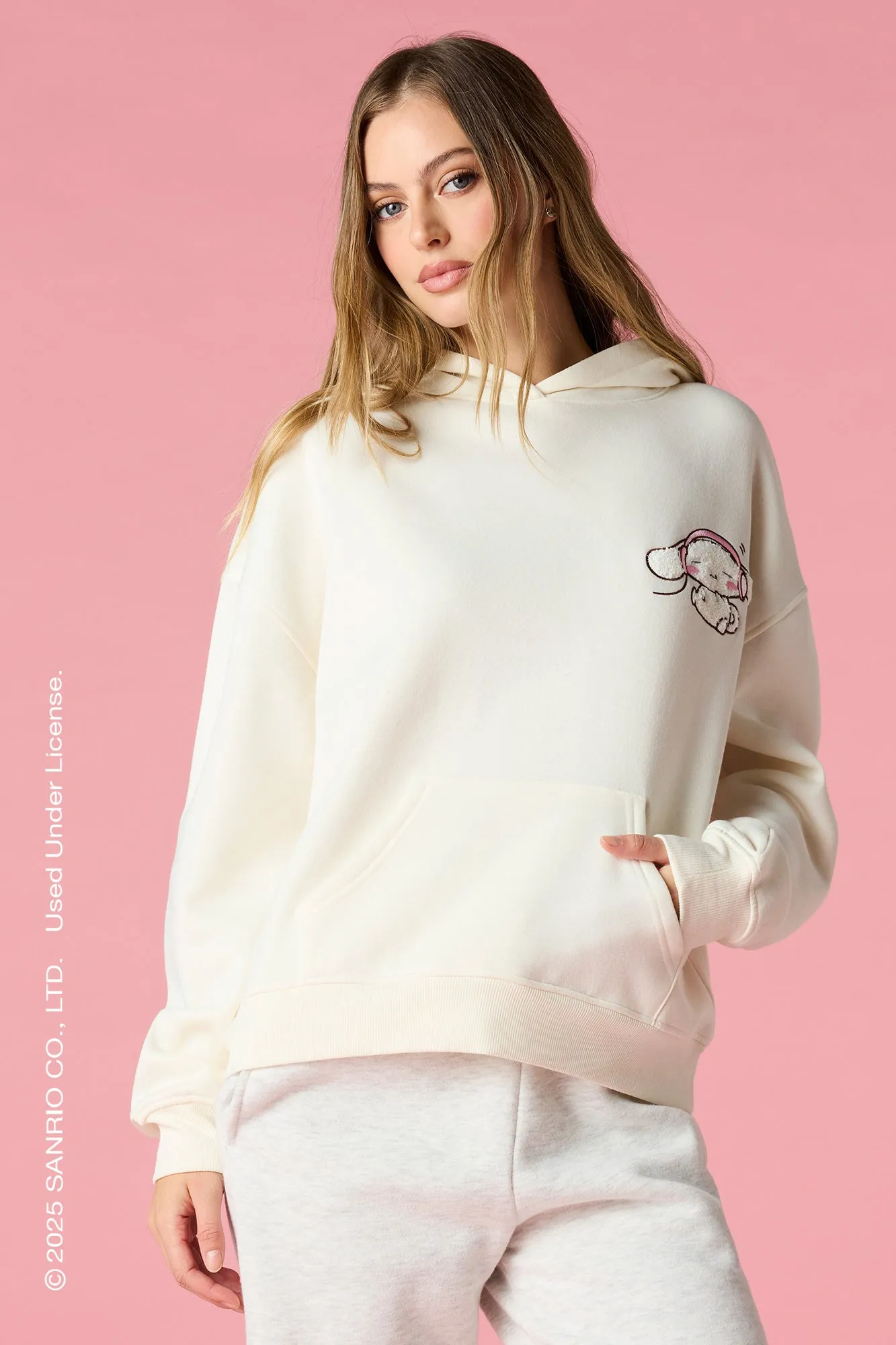 Cinnamoroll™ Chenille Embroidered Fleece Hoodie sold by Urban Planet product image thumbnail 2
