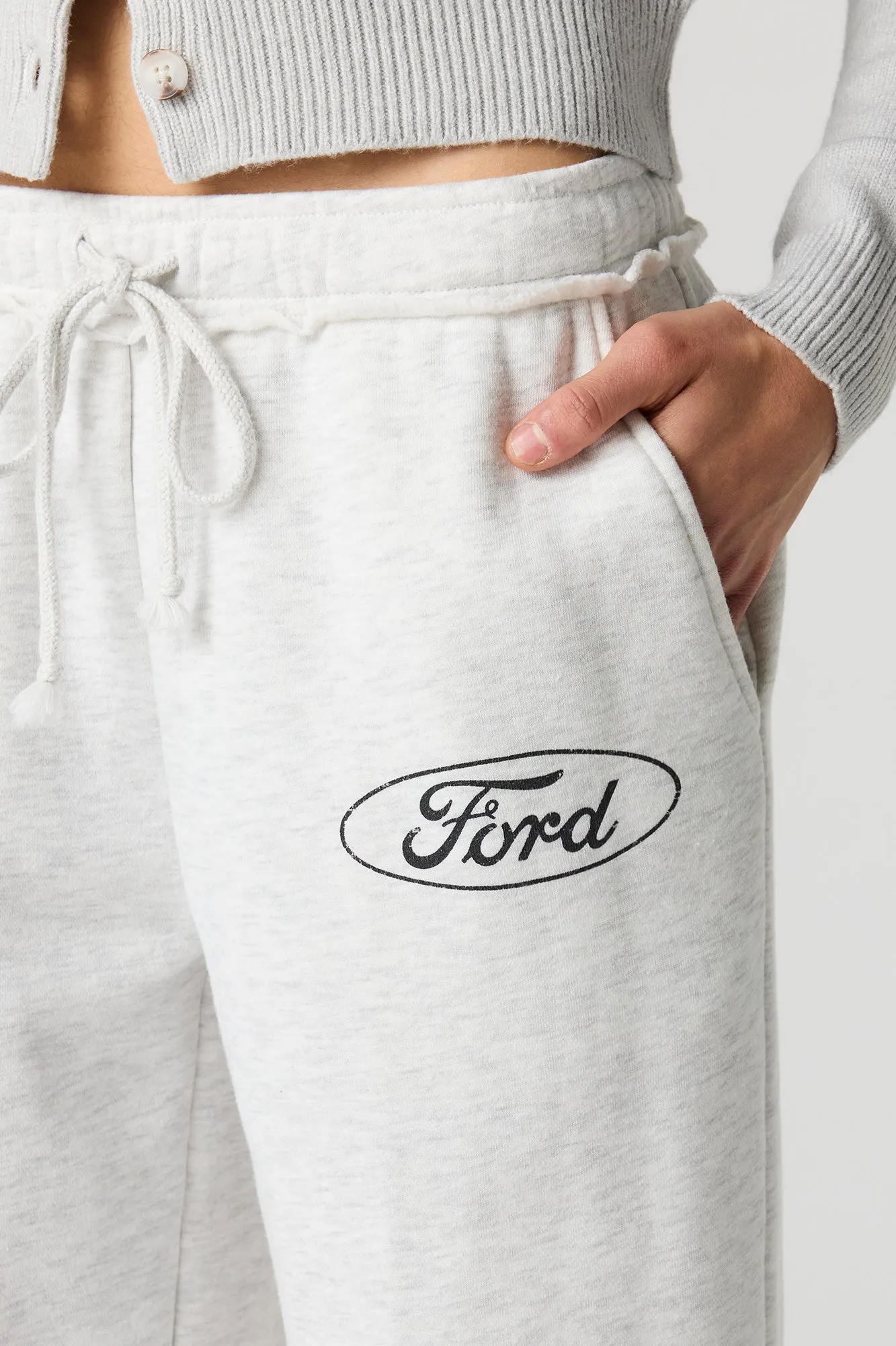 Ford Graphic Fleece Wide Leg Sweatpant sold by Urban Planet product image thumbnail 4