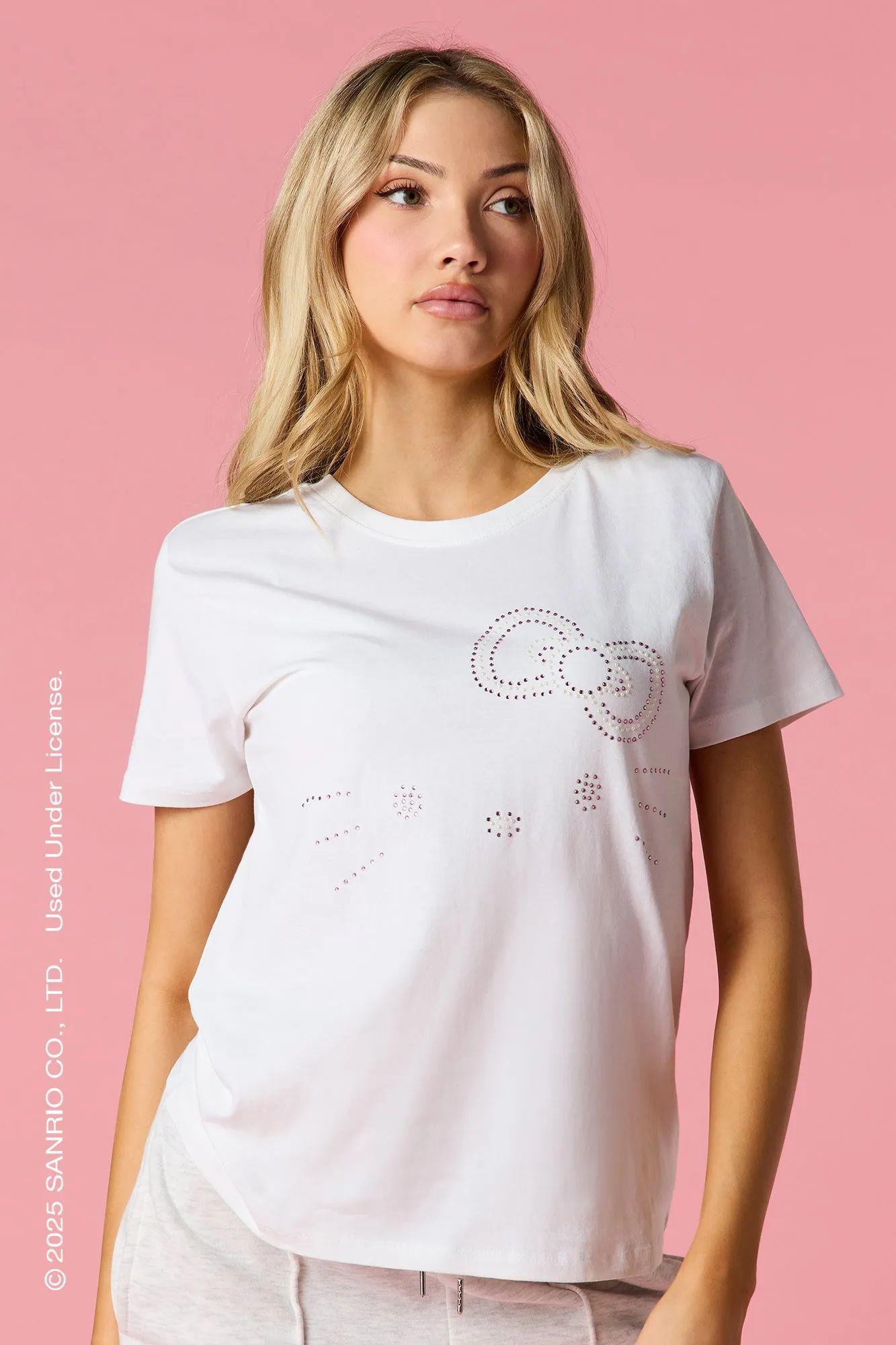 Hello Kitty® Rhinestone T-Shirt sold by Urban Planet