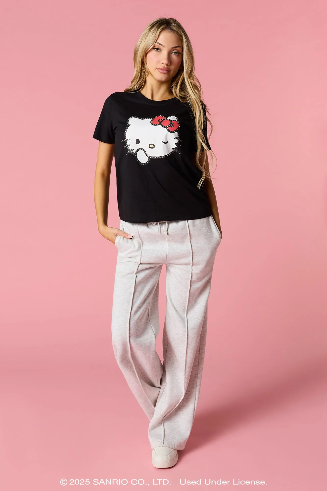 Hello Kitty® Rhinestone Graphic T-Shirt sold by Urban Planet product image thumbnail 3