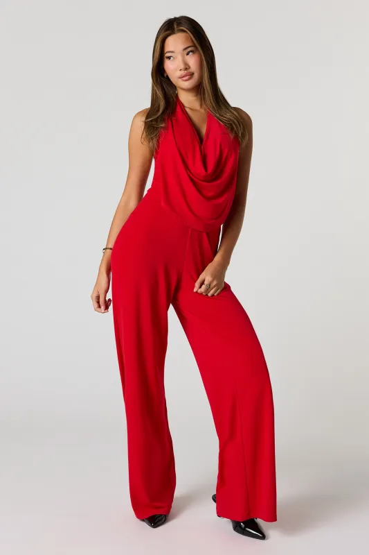 Halter Cowl Neck Wide Leg Jumpsuit sold by Urban Planet