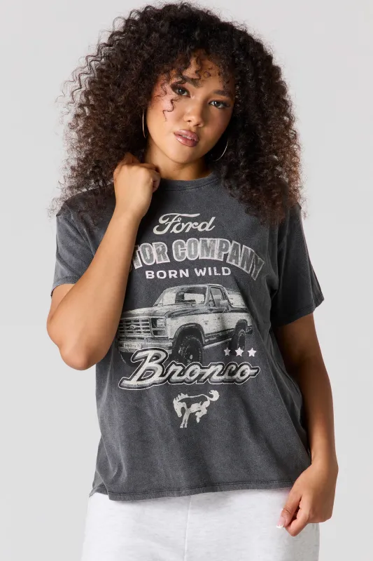 Ford Bronco Graphic Washed Boyfriend T-Shirt sold by Urban Planet