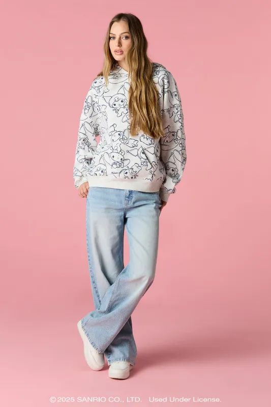 Hello Kitty® Embroidered Low Rise Baggy Jean sold by Urban Planet
